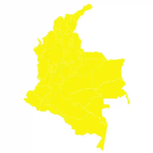 Mapa de Colombia con las ciudades del festival