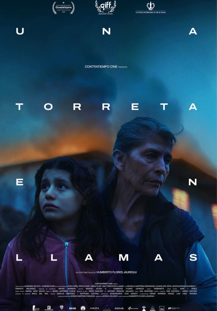 Póster de Una torreta en llamas